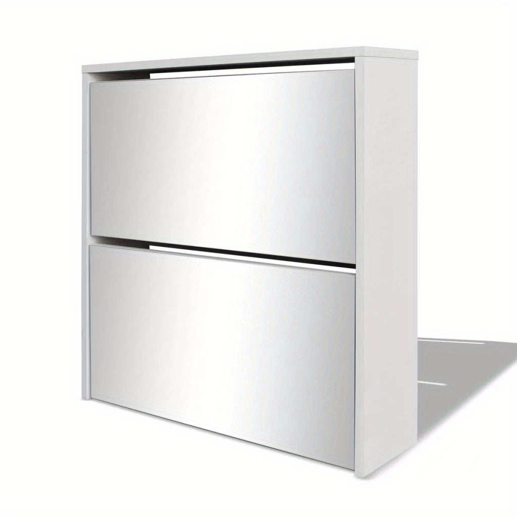 Schoenenkastje – Schoenenopberger – Schoenenrek – Schoenencabinet – Schoenenkast Met Spiegel – Compact En Ruimtebesparend – Gemaakt Van Duurzaam Rattan