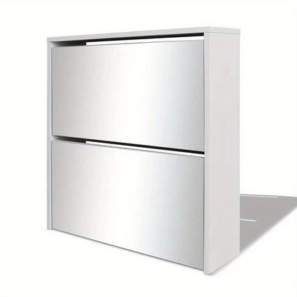 Schoenenkastje – Schoenenopberger – Schoenenrek – Schoenencabinet – Schoenenkast Met Spiegel – Compact En Ruimtebesparend – Gemaakt Van Duurzaam Rattan
