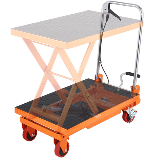 Hefbrug – Schaarheftruck – Hydraulische Liftwagen – Tafelwagen – Tilwagen – 150 kg Draagvermogen – Verstelbare Hefhoogte 220-720 mm