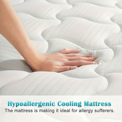 140 x 200cm mattress, 7 zone pocket spring mattress, 21cm height, H3 hardness, comfort spring mattress with foam and microfiber cover