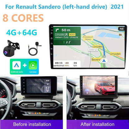 Autoradio – Multimedia Systeem – Navigatie – Car Stereo – Auto Radio – 25,65 cm Touchscreen – 8-Kern Processor met 4G+64GB – Draadloos CarPlay & Android Auto
