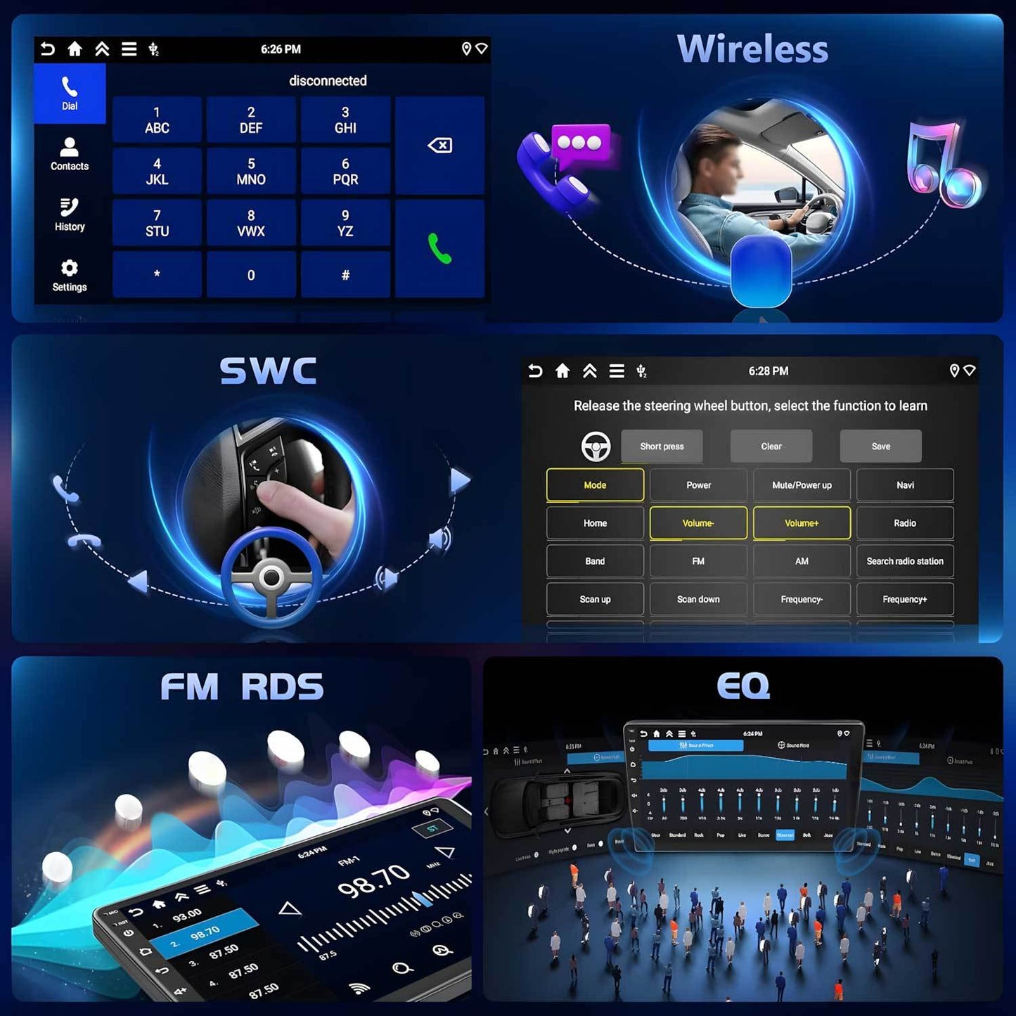 Multimediasysteem KIA Sportage – Autoradio – Car Stereo – Navigatiesysteem – Android Headunit – 9 Inch HD Touchscreen – Wireless CarPlay & Android Auto – AHD Achteruitrijcamera & GPS Navigatie