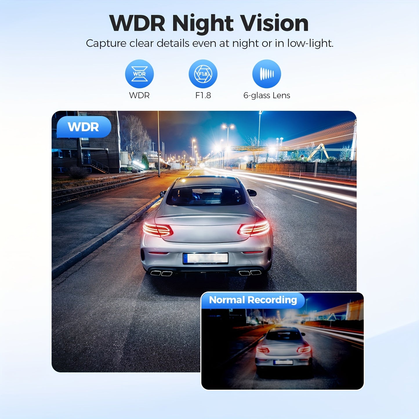 Dashcam – Dual-Channel Camera – Auto Recorder – Voor- en Achtercamera – GPS Dashcam – 4K Voor + 1080P Achter – Wifi 6 & Nachtzicht – 64GB SD Kaart Inclusief – Parkeermodus & G-Sensor