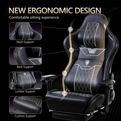 Gamingstoel – Gamestoel – Gaming Chair – Game Stoel – Bureaustoel – 4D Verstelbare Armleuningen – Ergonomische Hoge Rugleuning – Max Belastbaarheid 159 kg – Kunstleer – Draaibaar