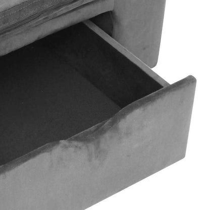Gray Dog Sofa with Drawer 75x50x38cm Soft and Comfortable Convenient Storage Body-Fitting Easy to Clean Versatile for Home Suitable for Small-Medium Dogs
