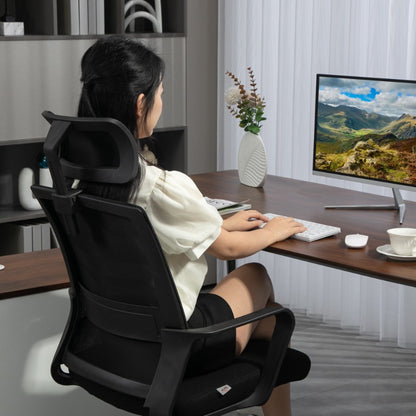 Bureaustoel – Office Chair – Draaistoel – Gamestoel – Werkstoel – Ergonomisch Design – Verstelbare Hoofdsteun – Ademend Mesh Materiaal