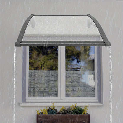 Clear Rain Shelter Cover, Window Awning Rain Shelter, Front Door Canopy, Outdoor Shelter, Door Canopy, Minimalist Shelter, Sleek Design, Weatherresistant, Durable Construction, Rain Protection, Window Cover