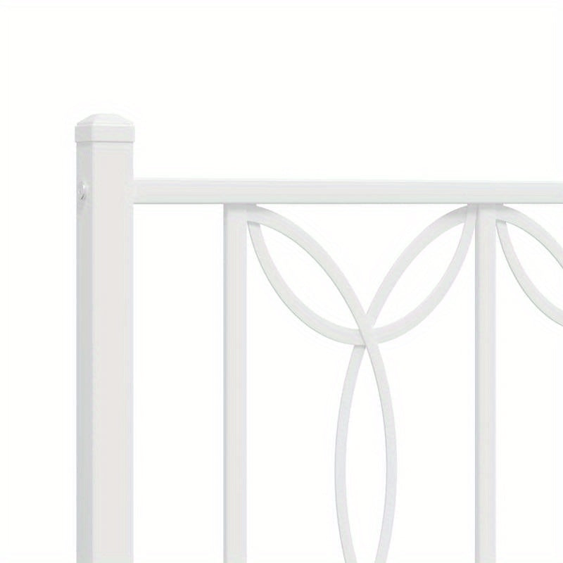 Bedframe Met Hoofdbord Metaal Wit 183X213 Cm
