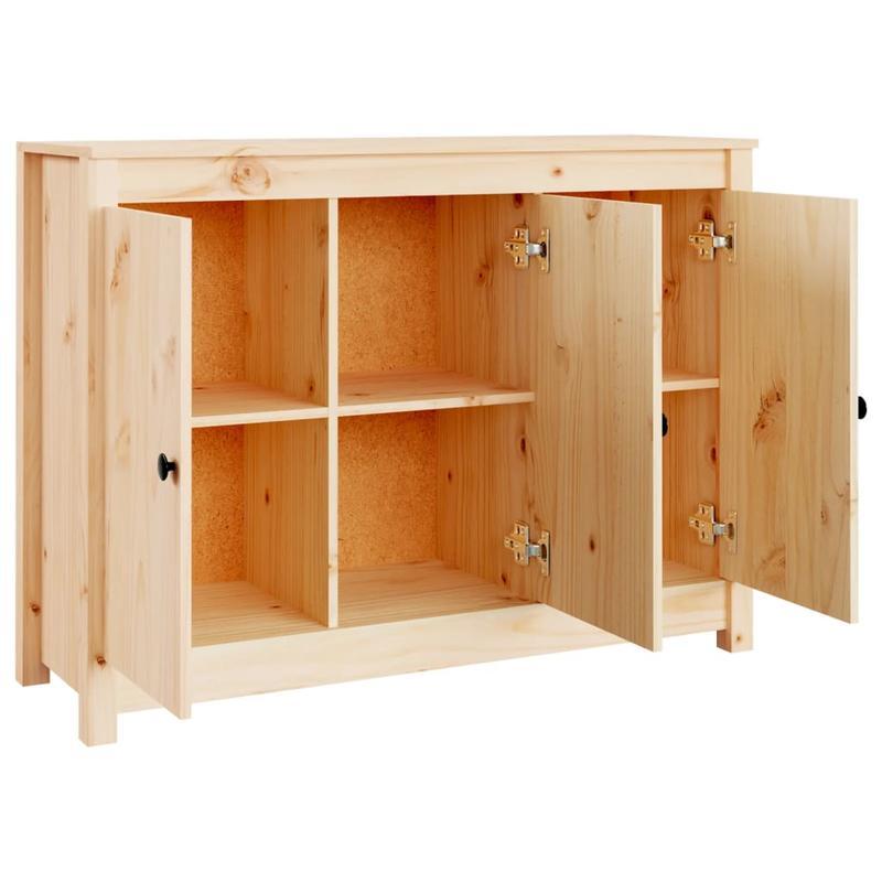 Modern Light Wooden Sideboard with 3 Drawers & 2 Doors - 100x35x74cm, Minimalist Design, Removable Storage, Perfect for Living Room or Bedroom, Bedroom Storage Furniture, Sleek Furniture, Natural Wood Finish