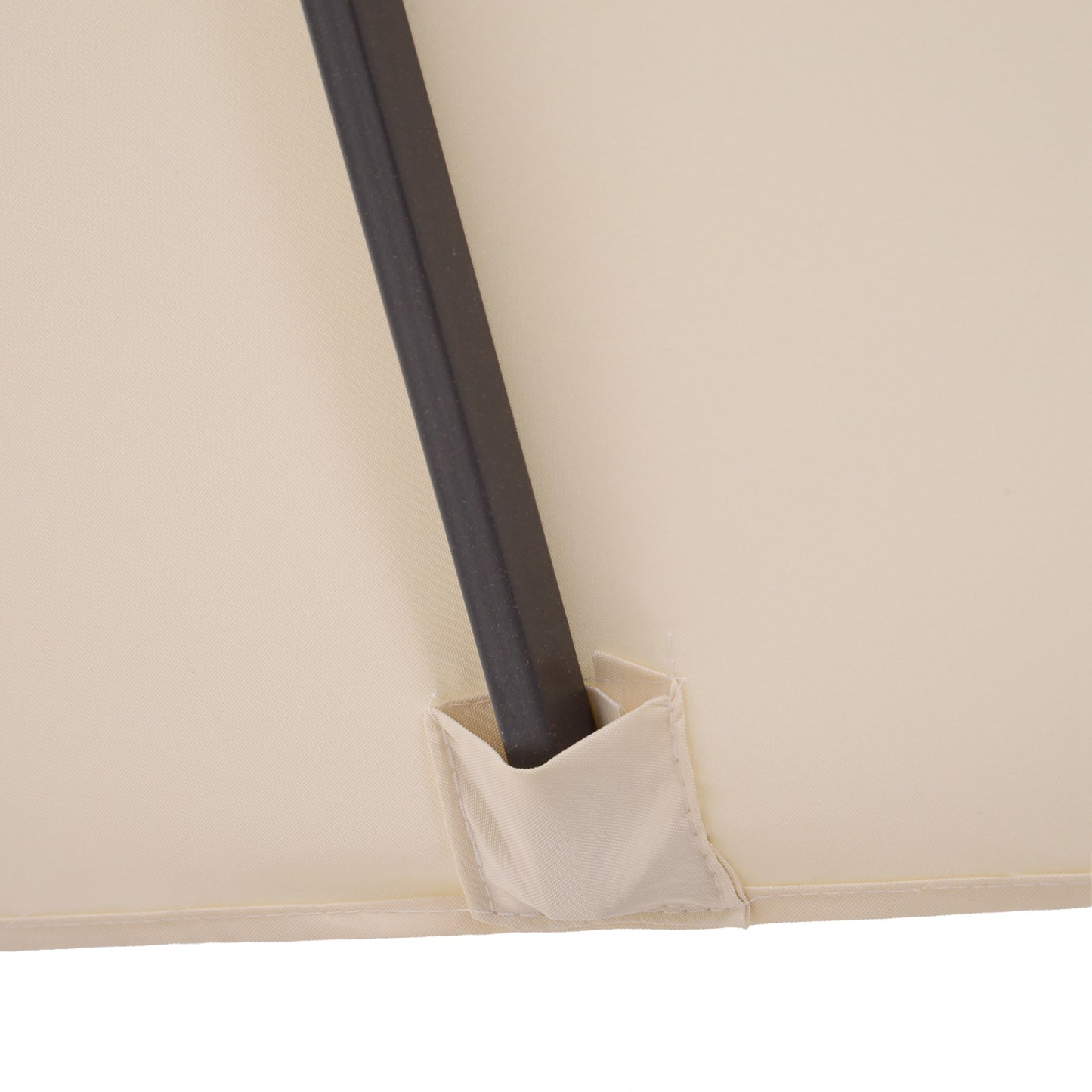 Parasol – Strandparasol – Tuinparasol – Zonnescherm – Schaduwdoek – Beige – Extra Groot 4,6 x 2,4 Meter – Stevig Polyester Doek