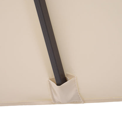 Parasol – Strandparasol – Tuinparasol – Zonnescherm – Schaduwdoek – Beige – Extra Groot 4,6 x 2,4 Meter – Stevig Polyester Doek