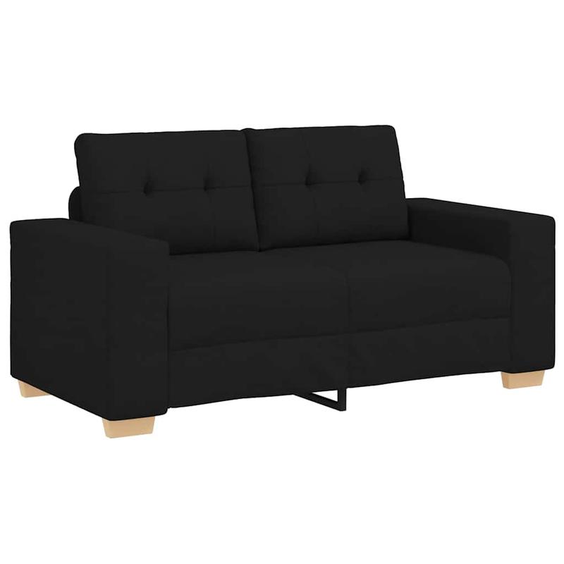 Tweezitter Bank – 2-Zits Sofa – Loveseat – Zetel – Bankstel – Zwart – Compact 47 Inch – Hardhouten Frame & Brandwerend