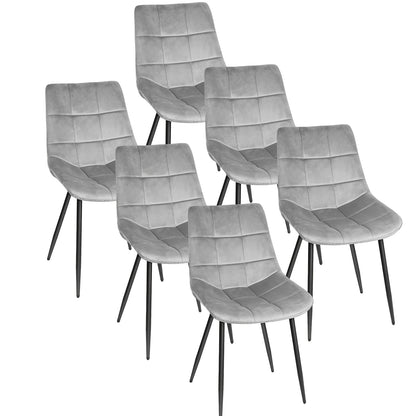 Set Of 6 Velvet High Back Dining Chairs, Padded Conference & Banquet Chairs with Comfortable Seating, Elegant Upholstered Chairs for Restaurant And Events, Event Seating, Formal Dining, Elegant Design, Classic Chairs, Soft Pa