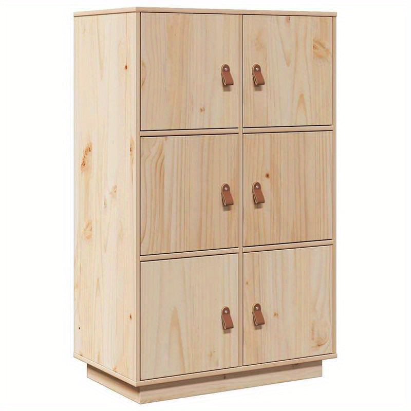 Opbergkast – Locker – Dressoir – Sideboard – Highboard – Massief Grenenhout – Stijlvol Design – 67x40x108,5 cm – Stevig & Ruim