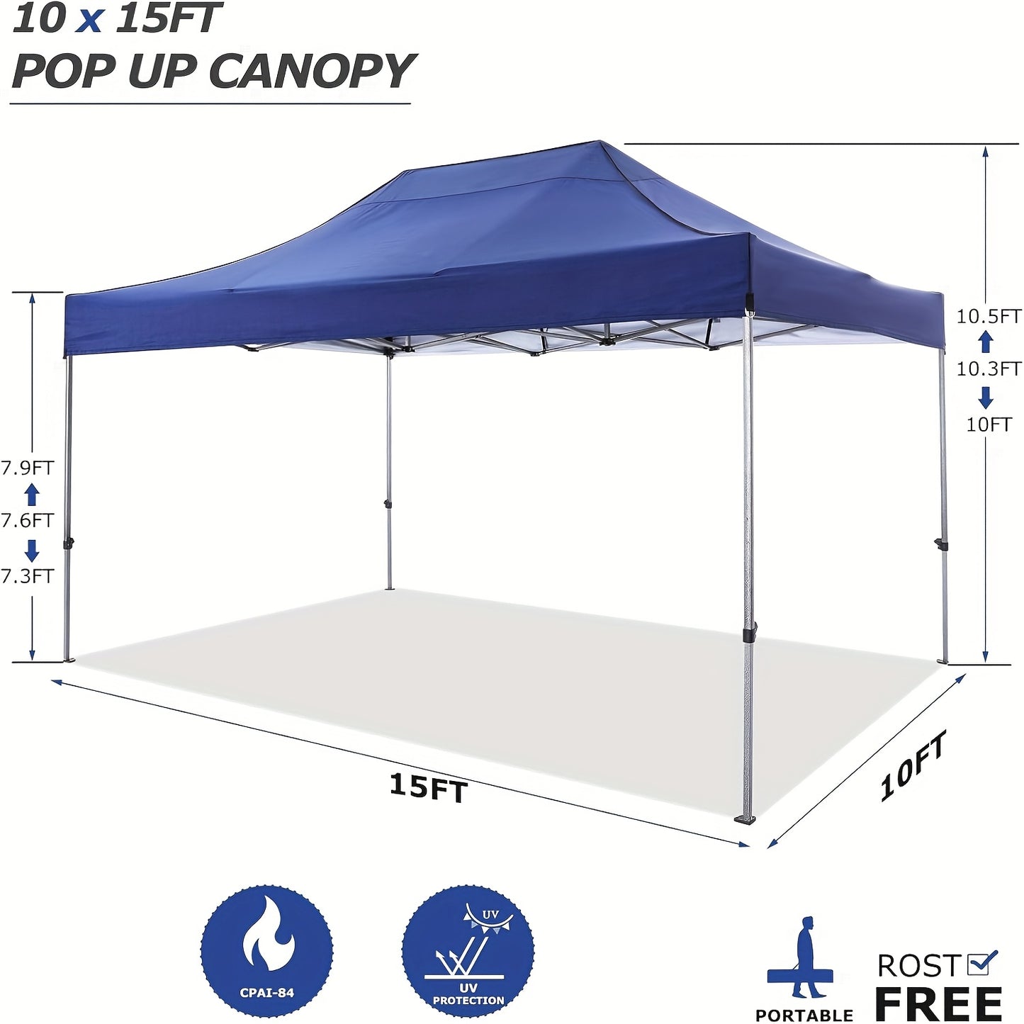 Pop-Up Partytent – Canopy Tent – Vouwtent – Tuin Tent – Evenement Tent – Lichtgewicht Aluminium Frame – Vier Verwijderbare Zijwanden