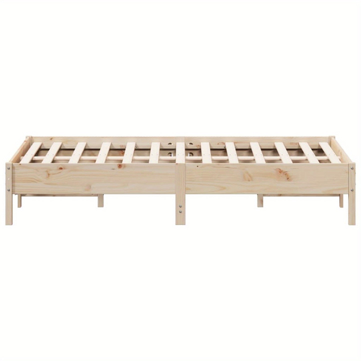 Bed Frame without Mattress 160x200 cm Solid Wood Pine with Slat Support Platform Bed Frame Suitable for Mattress Size 160 x 200 cm for Bedroom