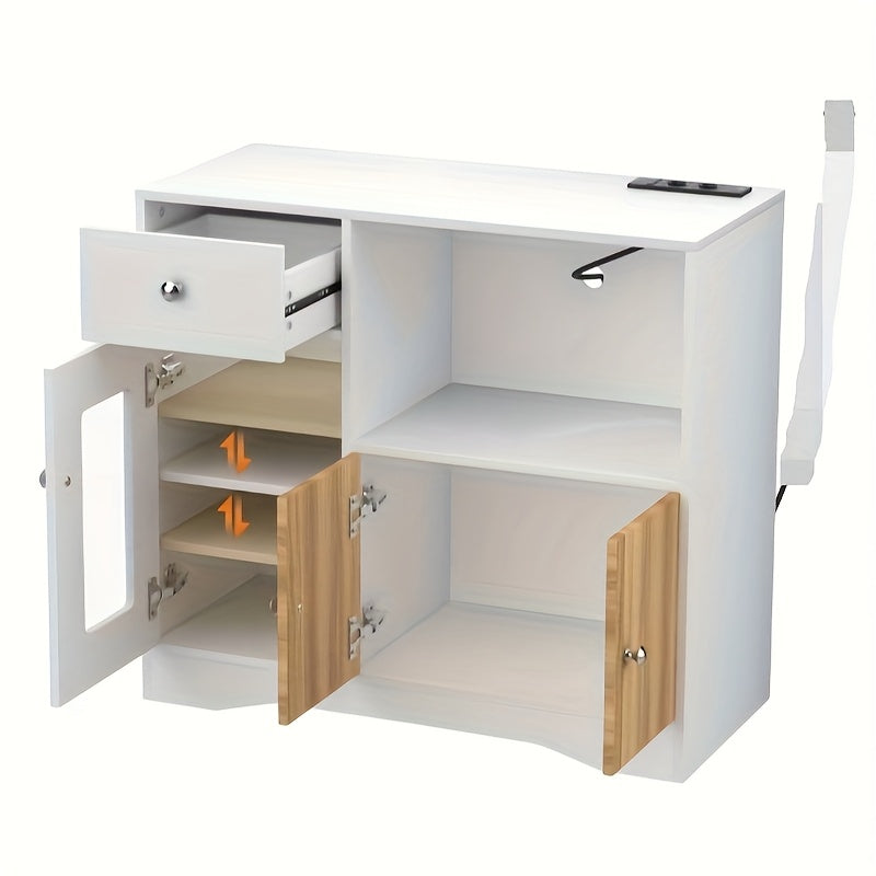 Scandinavische Houten Opbergkast – Opberger – Dressoir – Kast – Organizer – 83x40x80 cm – Multifunctioneel Vrijstaand Modern Design
