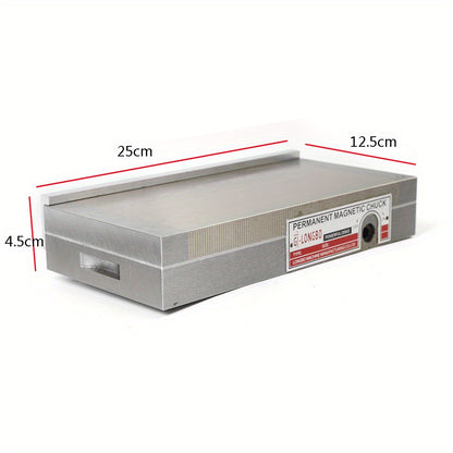 Permanente Magneethouder – Magnetische Chuck – Magneetplaat – Magneetchuck – Werkstukhouder – Compact 25,4x12,7 cm – Fijne Poolafstand 2 mm – Sterke Krachtige Grip