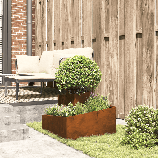 Corten Stalen Plantenbak – Plantenpot – Tuinpot – Bloempot – Plantenhouder – Weerbestendig & Duurzaam – Modern Minimalistisch Design – Marron