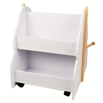 Boekenplank – Wandplank – Boekenrek – Opbergkast – Wandrek – Verrijdbaar en Geruisloos – Compact 50x54 cm