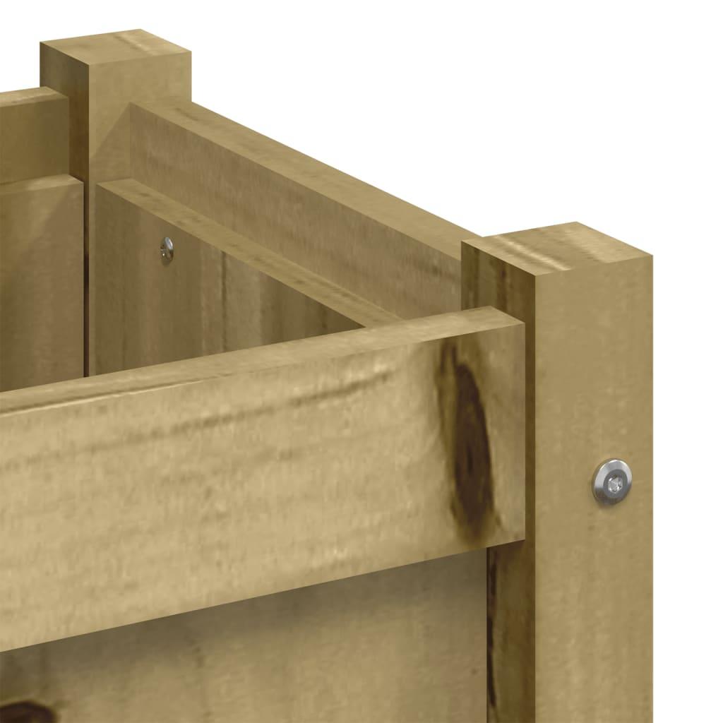 Plantenbak – Bloembak – Moestuinbak – Kruidenbak – Bloempot – Houten Vierkante Plantenbak – 40,6x40,6x40,6 cm – Geïmpregneerd Grenenhout Met Afwatering