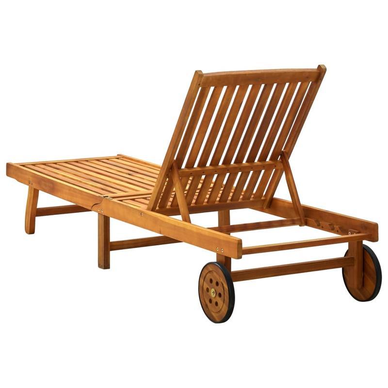 Houten Ligstoel – Luxe Ligstoel – Tuinstoel – Relaxstoel – Acacia En Dennenhout – Ergonomisch Ontwerp – Duurzaam En Stevig