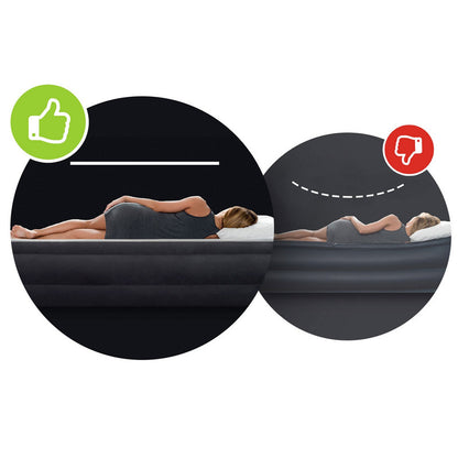 Opblaasbare Luchtmatras – luchtbed – slaapmat – luchtbedje – campingmatras – 191x76x25 cm – duurzaam PVC met fluwelen bovenkant