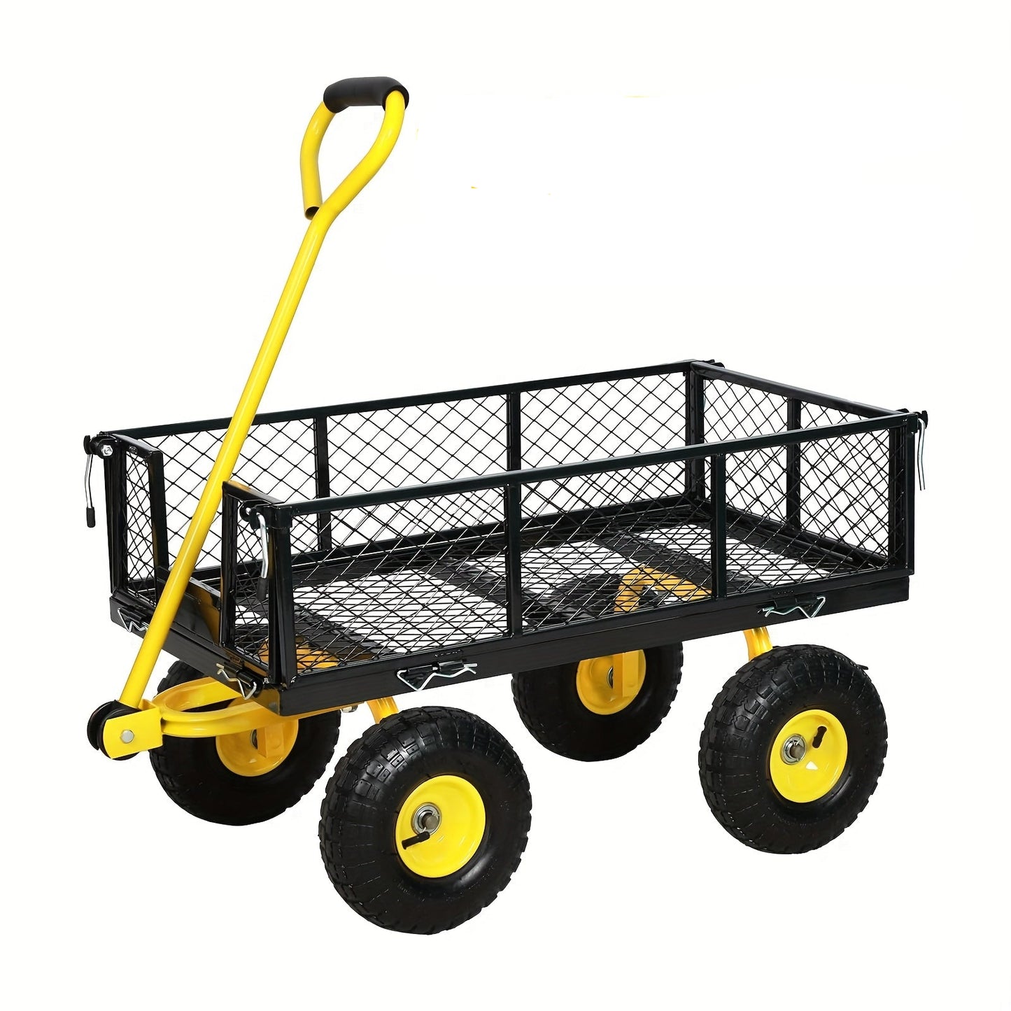 Tuinkar – Tuinwagen – Bolderkar – Transportkar – Kiepkar – 498,95 kg Draagvermogen – 240° Draaibare Handgreep – 25,4 cm Luchtbanden – Afneembare Zijpanelen