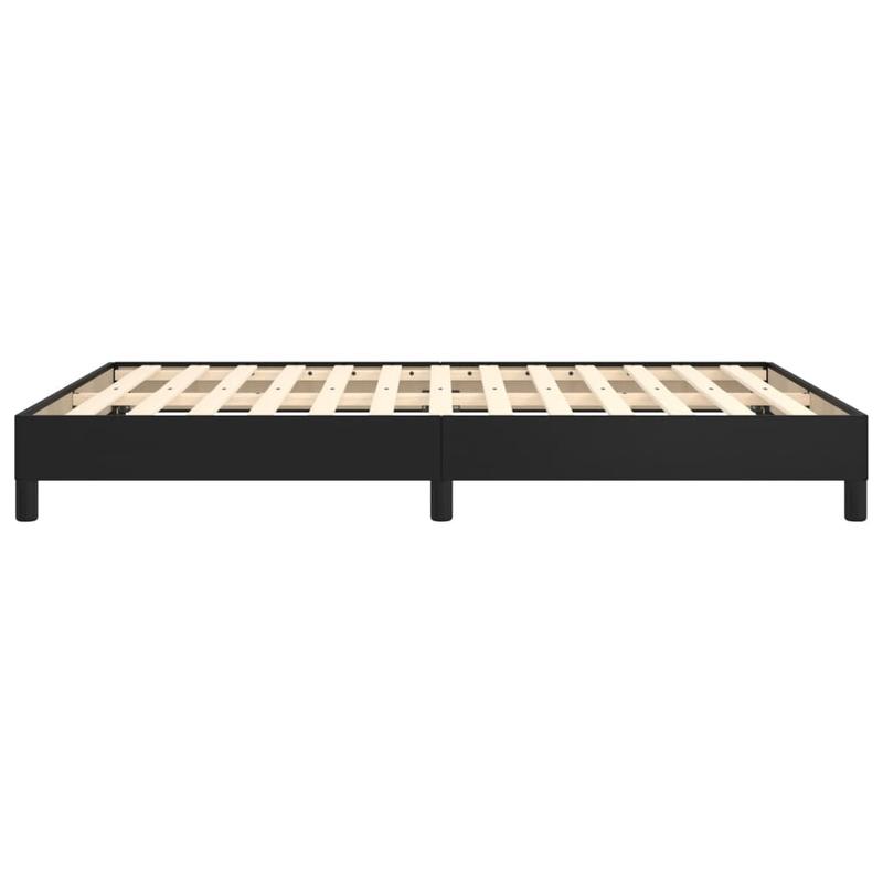 Black Bed Frame 140X200 Cm Made of Faux Leather. It'S Practical, Removable, And Suitable for Year-Round Use.