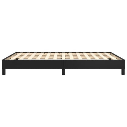 Black Bed Frame 140X200 Cm Made of Faux Leather. It'S Practical, Removable, And Suitable for Year-Round Use.