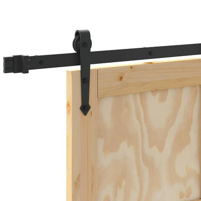 Houten Schuifdeur – Binnendeur – Roomdivider – Ruimteverdeler – Schuifpaneel – Bruin – Handmatig Schuifsysteem – 83 x 202 cm