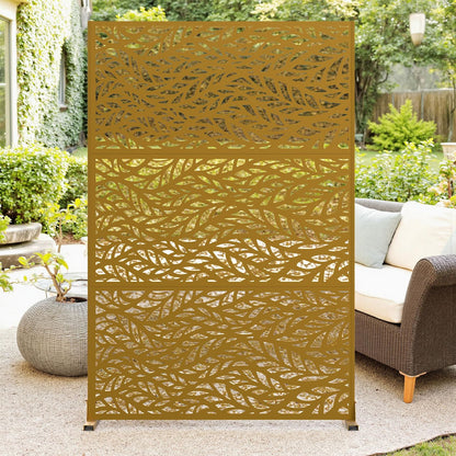 1pc Durable Outdoor Privacy Screen Panel | Galvanized Steel Sheet for Enhanced Privacy and Weather Resistance, Hard Type by HUFY