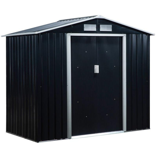 Sturdy and durable outdoor storage room, garden house, tool room, yard warehouse, temporary, removable., Portable Storage Solution, Garden Tool Storage, Metal Tool Shed, Temporary Workshop Space, Sliding Door Design, Durable