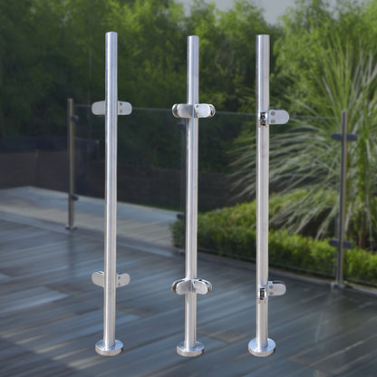 Balustradepaal – Balustradepilaar – Leuningpaal – Balustrademontage – Trapbaluster – RVS 316 Hoogwaardige Kwaliteit – 110 Cm Hoogte, Roestvrijstaal
