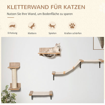 Krabpaal – Kattenklimwand – Kattenboom – Kattenmeubel – Krabmeubel – Lichtbruin – Sisal Krabpaal – Met Hangmat