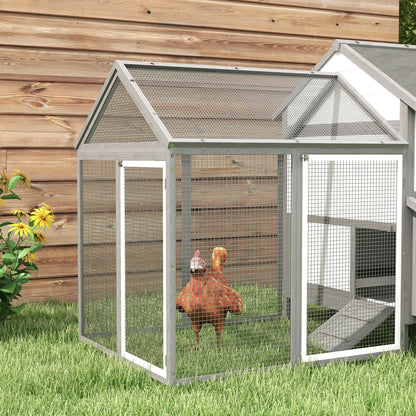 Kippenhok – Kippenren – Pluimveestalling – Dierenhok – Houten Hokken – Modulair Ontwerp – Ruim 247x125x113,5 cm – Waterdicht UV-bestendig Dak