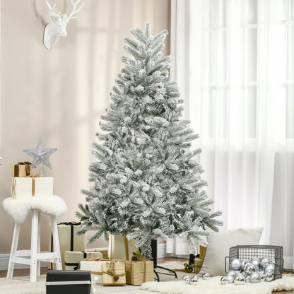 Kunstkerstboom – Nepboom – Sneeuwboom – Kerstboom Wit – Imitatie Nordmann – 180 Cm Hoog – 521 Sneeuwtakken