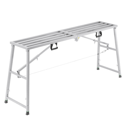 Werksteiger – Steiger – Bordes – Plateau – Werkplatform – Verstelbare Hoogte 90-150 cm – Draagvermogen 400 kg – Lichtgewicht Verzinkt Staal