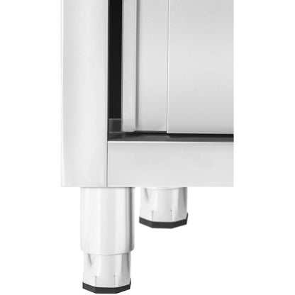 Wastafelmeubel met Spoelbak – 140 × 60 × 94,5 cm – Roestvrijstalen Onderkast met Schuifdeurwijsysteem