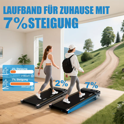 Treadmill – Loopband – Wandelpad – Treadmill Desk – Vouwbare Loopband – 7% Hellingshoek – 2,25 HP Motor – Stil Geluidsgedrag