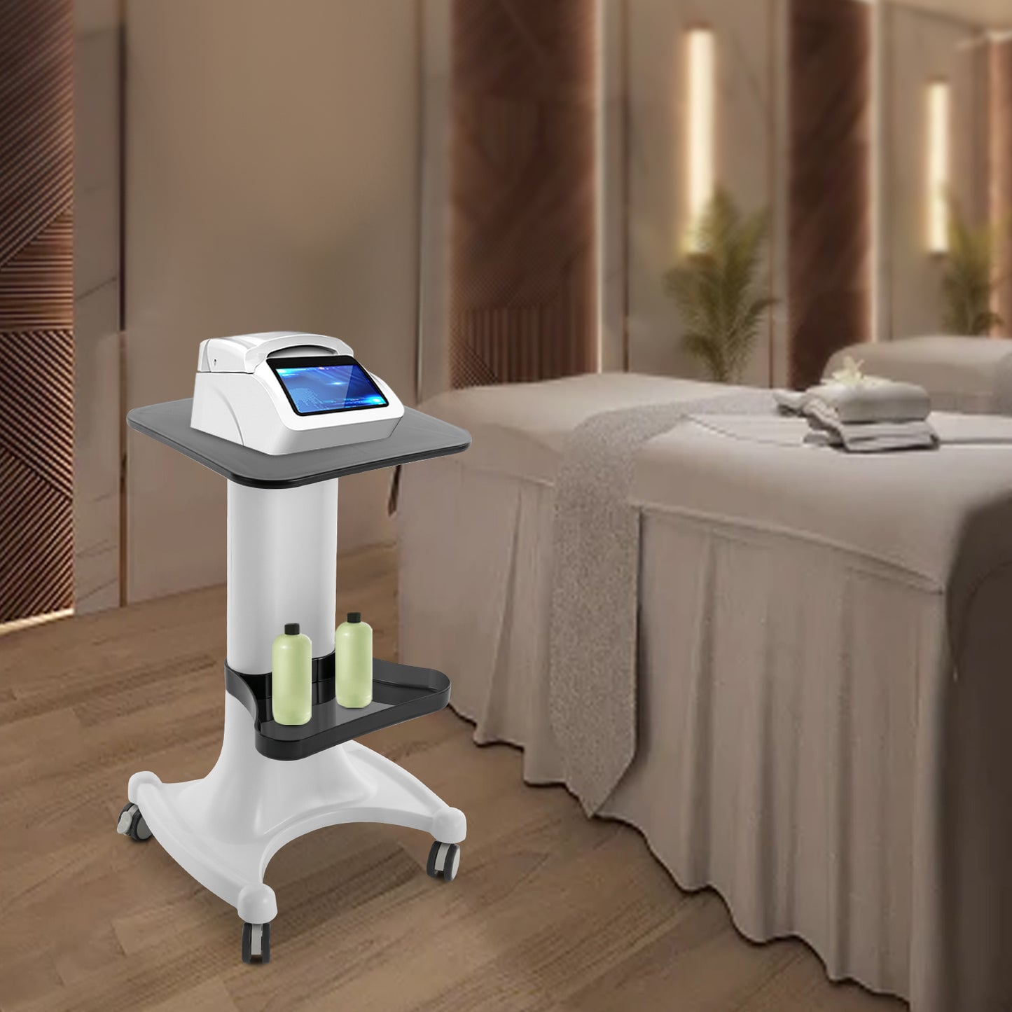 Pedicurekar – Pedicure Trolley – Schoonheidstrolley – Manicure Kar – Mobiele Salonkar – Verstelbare Hoogte – Wieltjes Met Rem