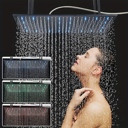 Regendouchekop – Regendouche – Douchekop – Hoofddouche – Plafonddouche – Mat Zwart – Groot Formaat 40,64x81,28 cm – Hoogwaardige Waterverdeling