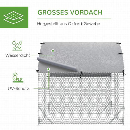 Dierenren – Buitenren – Kippenren – Konijnenren – Knaagdierenren – Stevig Metalen Frame – Waterafstotende Oxford Stof