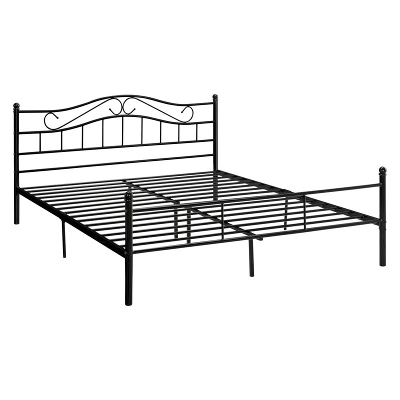 Metalen Bed – Stalen Bed – Kinderbed – Eenpersoonsbed – Tweepersoonsbed – Mat Wit – 140 x 200 cm – Stevig Metalen Frame – Inclusief Lattenbodem