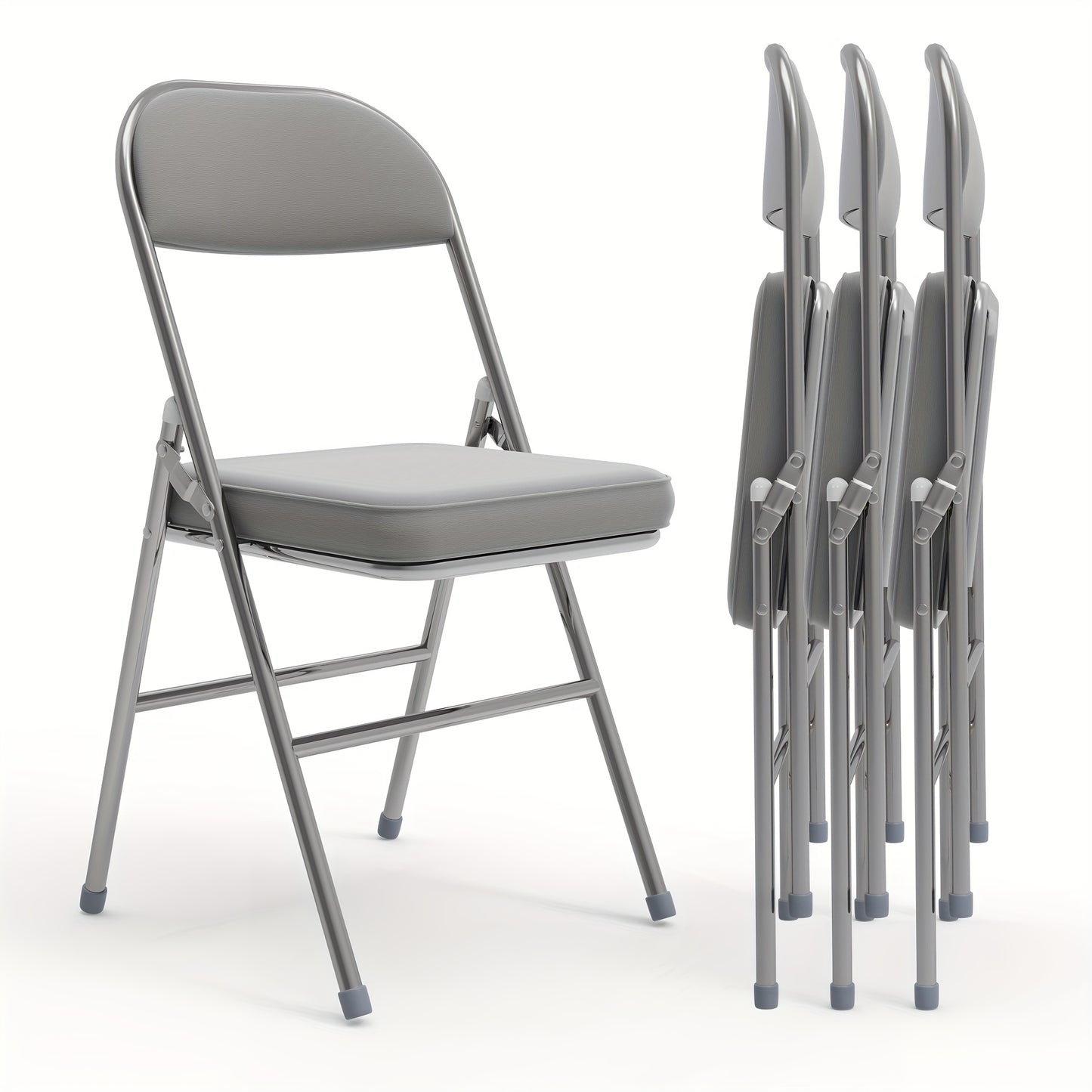 Vergaderstoelen – Bureaustoelen – Eetkamerstoelen – Stapelstoelen – Kantoorstoelen – Set Van 4 PU Leren Stoelen – Ergonomisch Comfort – Makkelijk Schoon Te Maken