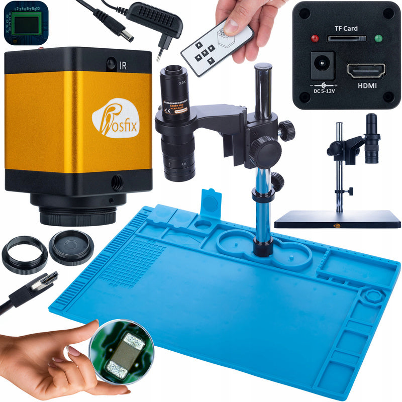 Digitale Microscoop – USB Microscoop – HDMI Microscoop – Wetenschappelijke Microscoop – Precisie Microscoop – 12MP Camera – Siliconen Werkmat 480x320 mm