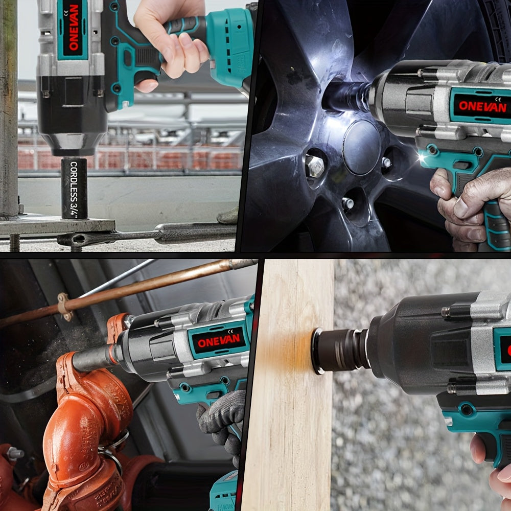 Accuboormachine – Accuschroevendraaier – Schroefmachine – Boormachine – Elektrische Schroevendraaier – 2 Batterijen – 3100 N·m Hoog Koppel – LED Werkverlichting