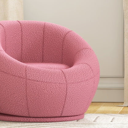 Mini Modern Armchair in Plush with Thick Padding, 60X56X48Cm, Pink