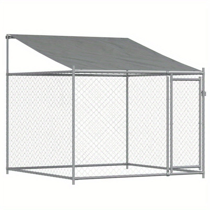 Hondenhok – Hondenhuis – Hondenkennel – Hondenhuisje – Hondenverblijf – Gegalvaniseerd Staal – Weerbestendig Met Dak En Deuren – 80x20x20 cm