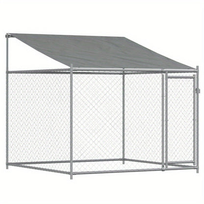 Hondenhok – Hondenhuis – Hondenkennel – Hondenhuisje – Hondenverblijf – Gegalvaniseerd Staal – Weerbestendig Met Dak En Deuren – 80x20x20 cm